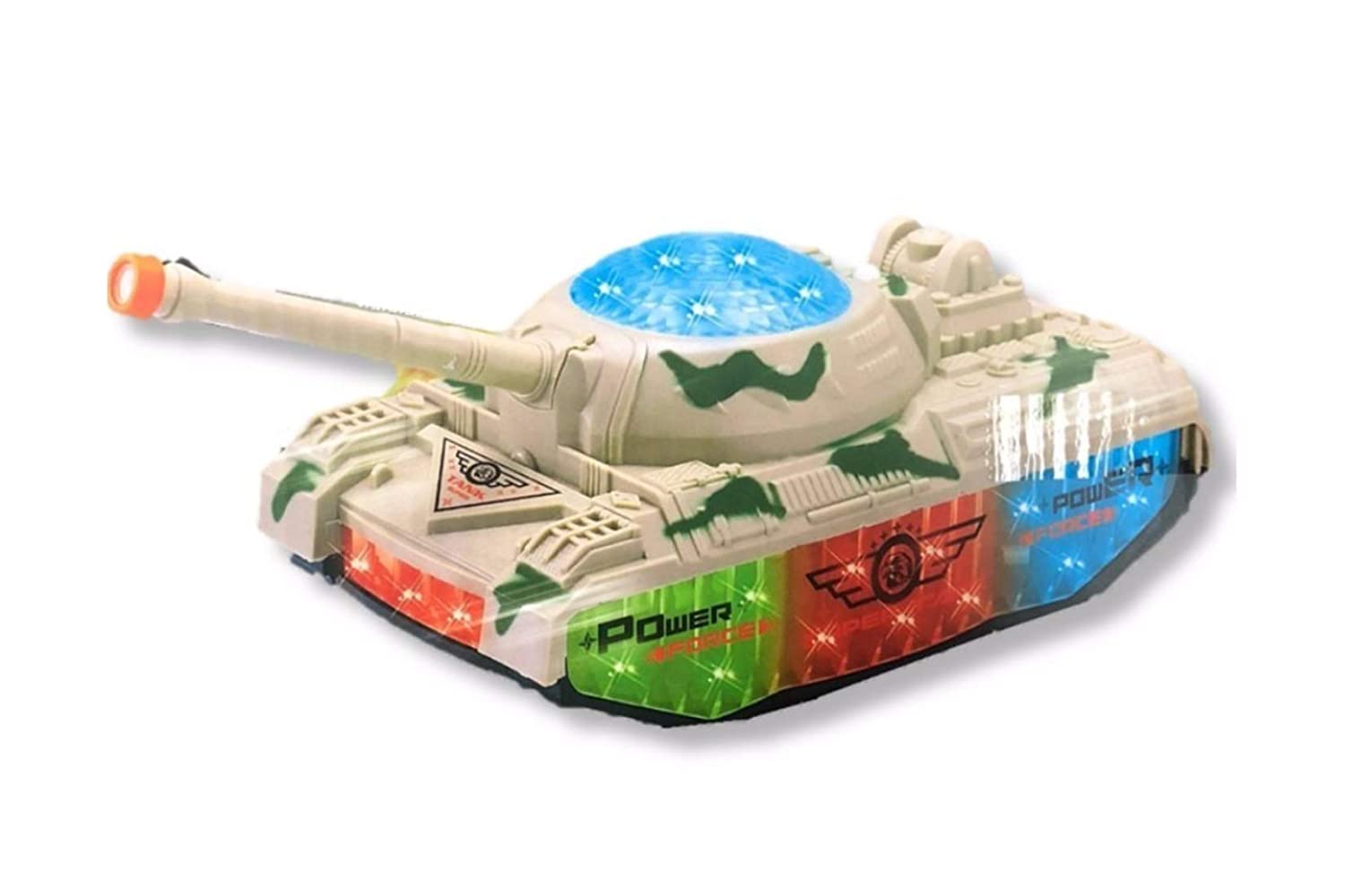 Bump & Go Battle Tank with Flashing Lights and Sound Toy for Kids