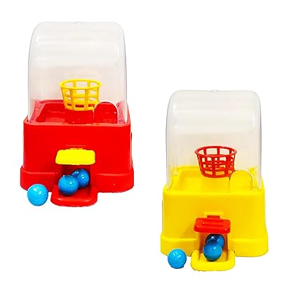  Mini Basketball Shooting Game for Kids, Small Toy Ball Sports, Mini Handheld Game, Birthday Return Gift Toy for 5 Year Old Boys (Multicolor - Pack of 2)