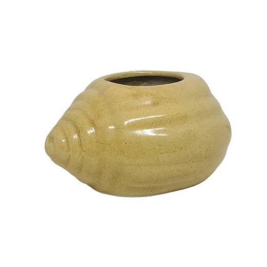  Ceramic Pots Ceramic Planters for Indoor Plants/Planters,Home Decor,Garden Decor, Decorative Succulents Pot (Color: Light Brown)(L:16 Cms; W:10 Cms; H:10 Cms.)