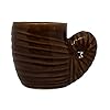 Shank Shape Handcrafted Ceramic Pots Planter for Indoor Plants,Home and Garden Decor,Office Decor,Decorative Succulent Pot (Color: Dark Brown)(Size : 4 Inches.)