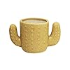  Cactus Shaped Ceramic Pots Ceramic Planters for Indoor Outdoor Plants,Home Decor,Garden Decor,Office Decor,Decorative Succulents Pot (Color: Light Brown)(L:9 cm, W:16 cm, H:10 cm)