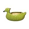 Duck Shaped Ceramic Pots, Planters for Indoor Outdoor Plants,Home and Garden Decor,Office Decor,Decorative Succulents Pot (Color: Green)(L:25 cm, W:13 cm, H:14 cm)