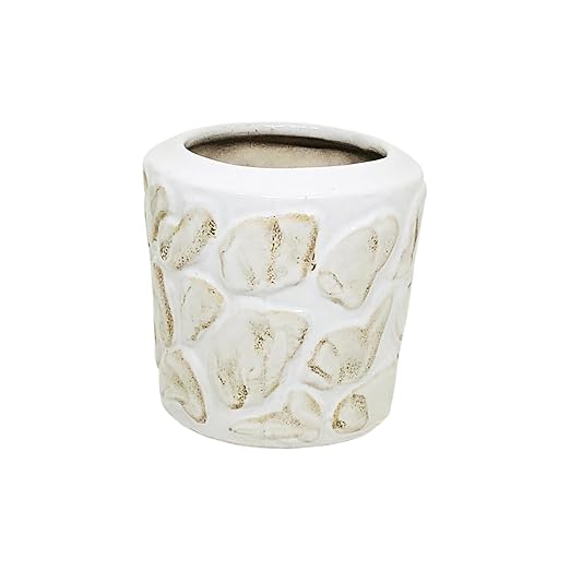  Ceramic Planter Pot Indoor Ourdoor Plants,Home and Garden Decor, Decorative Succulents Pot (Size :4.7 Inches) (White)