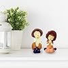  Miniature Resin Garden Statue, Home & Garden Decor, Living Room Decor, Size : 4 Inches. (Resin Boy Girl Statue)