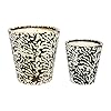 Ceramic Planter Pot Indoor Ourdoor Plants,Home and Garden Decor, Decorative Succulents Pot (Size : 4.5,6 Inches) (Brown)