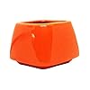 Ceramic Planter Pot Indoor Ourdoor Plants,Home and Garden Decor, Decorative Succulents Pot (Size : 5 Inches.) (Orange)