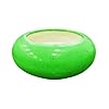 Round Shaped Ceramic Bonsai Planter Pot Indoor Ourdoor Plants,Home and Garden Decor, Decorative Succulents Pot (Size : 6 Inches) (Green, Pack of 1)