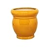  Khulad Shape Handcrafted Ceramic Pots, Planter Gamla for Indoor Outdoor Plants,Home Decor,Garden Decor,Office Decor,Decorative Succulent Pot (Color: Yellow)(Size: 4 Inches)