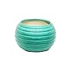 Ceramic Planter Pot Indoor Ourdoor Plants,Home and Garden Decor, Decorative Succulents Pot (Size :5 Inches.) (Green)