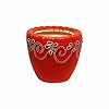 Ceramic Planter Pot Indoor Ourdoor Plants,Home and Garden Decor, Decorative Succulents Pot (Size : 4.5 Inches) (Orange)