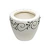 Ceramic Planter Pot Indoor Ourdoor Plants,Home and Garden Decor, Decorative Succulents Pot (Size : 4.5 Inches) (White)