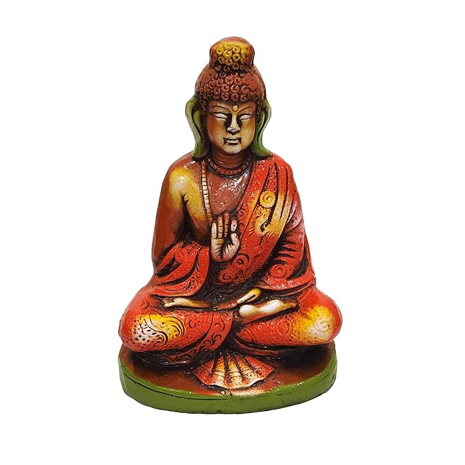 Handcrafted Terracotta Earthenware Lord Buddha Idol Statue for Home Decor, Living Room Decor, Garden Decor(Height : 11 Inches)